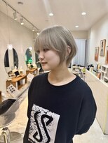 モト 船橋(moto)&nbsp;シルバーグレージュ×小顔前髪ショートボブ【京成船橋】
