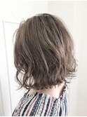 【Lead Hair】外国人風ハイライトボブ(バックスタイル)