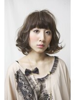 サイドバーンズ(side-burns)&nbsp;パッツン前髪×ボブ