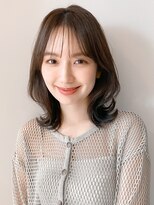 インナーグレージュ ピンクベージュ 前髪 ワンカール  外ハネ ◎