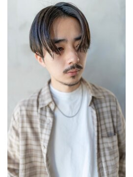 ハバナ 渋谷(HAVANA) アッシュブラック/センターパート/刈り上げ/ツーブロック