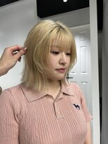 ゼスト 八王子店(ZEST)&nbsp;ブロンド×顔周りレイヤー【古沢みはる】