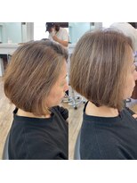 アメリ(Ameri)&nbsp;-Ameri-藤川☆白髪ぼかしメンテ【浜町/ショート/ボブ/髪質改善】