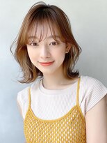 レア 表参道(L'ea)&nbsp;ミディアムヘア暗めカラーグランマッシュデザインカラー