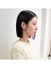 【根元のみor全体縮毛矯正straight＋cut＋4step treatment】