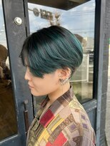 アンサー(answer)&nbsp;【ブリーチなし】ハンサムショート×ブルーカラー