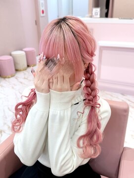 ヘアセット アリエス 池袋駅東口店(Aries) 髪の毛リボンツインあみおろし