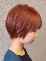 サラジュ 仁川店(SARAJU) 【ブリーチなしWカラー特化】オレンジカーネリアン×ショート