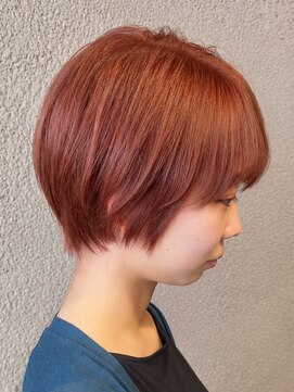 サラジュ 仁川店(SARAJU) 【ブリーチなしWカラー特化】オレンジカーネリアン×ショート