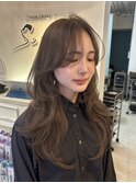 【澤飯】ブリーチなしグレージュ×韓国ハッシュレイヤー