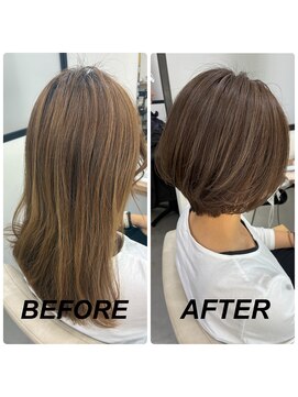 ヘアーアートシフォン 池袋西口店(Hair art chiffon) 濡れ髪ダークグレージュ透け感ハイライトニュアンスカラー池袋