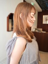 テトヘアー(teto hair) アプリコットベージュ フェイスレイヤー 顔まわりカット