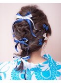 【下北沢＊I'll b hair＊】浴衣に似合うハートリボンアレンジ