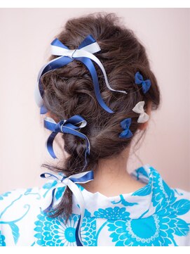アイルビーヘア(I'll b hair) 【下北沢＊I'll b hair＊】浴衣に似合うハートリボンアレンジ