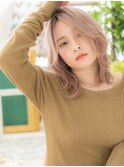 ピンクベージュ外国人風ウェットヘアa戸田公園10代20代30代