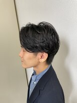 エヌドットバーバー ヒロオ(N.BARBER HIROO)&nbsp;カルマバングパーマ　センターパート　＜広尾/恵比寿＞
