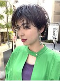 「NUDE」#20代30代40代ウエット前髪なしショート束感ショート