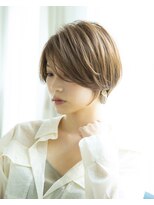 ロンド レグリーズ 立川(Lond leglise)&nbsp;【山方　直也】ペールベージュ×マッシュショート×大人かわいい