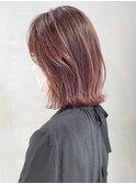 セピアラベンダー_グレージュカラーボブウルフ_ba392581
