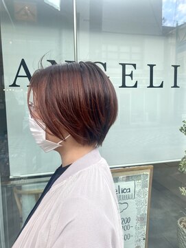 アンジェリカ 鹿児島中央タワー店(ANGELICA) オレンジ×ツーブロック　　-徳重-