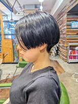 ゴーズゴー 吉祥寺(e)店(go s go)&nbsp;ハンサムショート/センターパート/アッシュブラック/モード