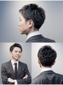 ビジネスショートクールビズ束間スーツメンズカット