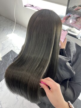 サボ(sabo) オリーブグレージュ/透明感カラー/ブリーチなしカラー/髪質改善