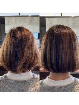 一人一人の髪質・髪の状態に合わせたオーダーメイドの白髪染め/白髪ぼかしで繰り返すほど艶のある大人髪に