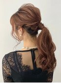 ポニーテールヘアアレンジ/パーティーヘアセット/表参道