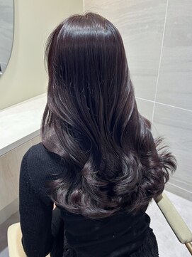 ミズチャーム(Ms.CHARM) 韓国ヘア/レイヤーカット/パープルカラー/縮毛矯正/シースルー