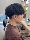 メンズカットツイストスパイラルパーマニュアンスパーマショート