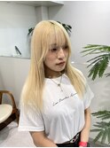 ◎ブロンドハイトーンカラーデザインカラーアンブレラカラー金髪