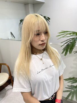 ミーム 原宿 表参道(meme) ◎ブロンドハイトーンカラーデザインカラーアンブレラカラー金髪