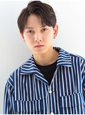 黒髮ツーブロック/ナチュラルモテ髪七三かきあげ