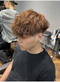 バロックパーマ×テーパーフェード