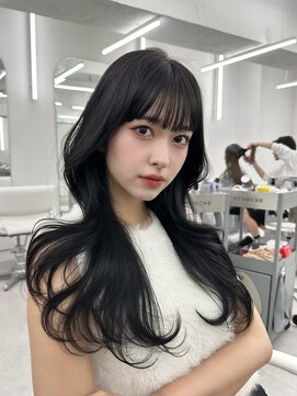 アマトウキョウ アユンチェ(AMA TOKYO×AYUNCHE) 前髪顔まわり韓国ヘアレイヤーカットサイドバンク2wayバンク韓国