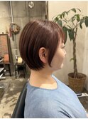 大人ボブレイヤーカットアッシュカラーダブルカラーおしゃれ女子