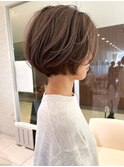 アンブレラカラー× 前髪長めショートボブ　style by田爪