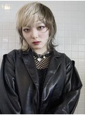 ウルフレイヤーカット＆ホワイトブラウン
