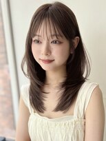 ハニーシブヤ(HONEY shibuya)&nbsp;レイヤーカット/前髪/ココアブラウン/脱白髪染め３