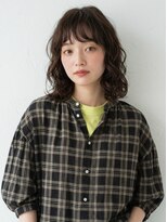 キビト(kibito) オン眉ミディアムパーマ新宿若松河田曙橋牛込柳町 20代30代40代