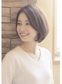 30代40代大人可愛いボブスタイル　ひし形　似合わせ