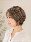 ショートカット/ショートボブ/白髪ぼかし/ 30代/40代/50代