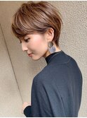 絶壁解消☆イルミナカラー×大人ショートボブ