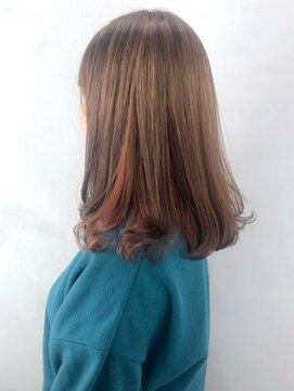 アイティー バイ アルバム 中野店(IT by ALBUM) インナーオレンジ_ウェーブパーマフォギーベージュ_ba279861