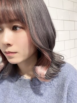 ブルー(BLUE) 《Blue》#インナーカラー#イヤリングカラー#モーブピンク