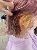 (akiko)ピーチピンクカラー×インナーイエロー