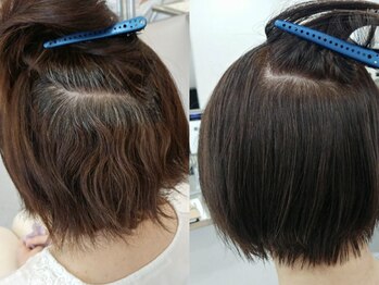 エルエスヘアー(LS HAIR)の写真/《LS HAIRの地毛風縮毛矯正》まっすぐになりすぎない自然なストレートが嬉しい♪[宇都宮]