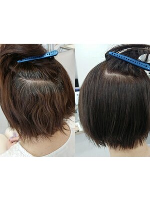 《LS HAIRの地毛風縮毛矯正》まっすぐになりすぎない自然なストレートが嬉しい♪[宇都宮]