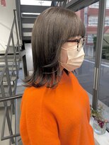 ヘアー アイス 御器所本店(HAIR ICI) グレージュカラーとお洒落ミディアムボブ